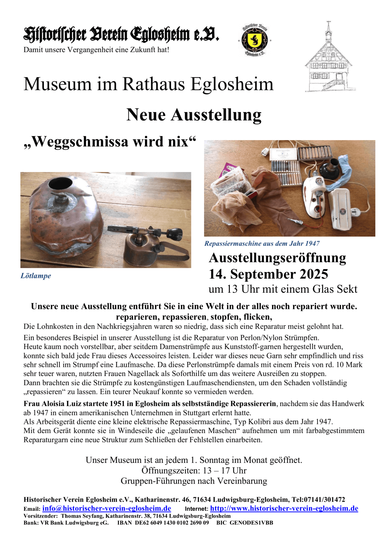 15. Ausstellung 2025 Weggschmissa wird nix