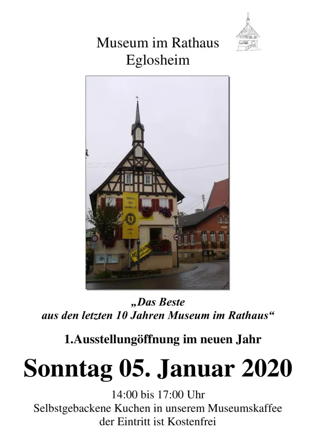 Museum im Rathaus Plakat mit Einladung