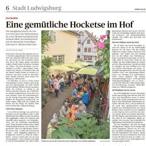 eine gemütliche Hocketse im Hof