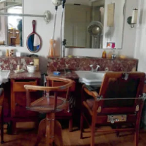 Historischer Friseursalon im Rathaus-Museum